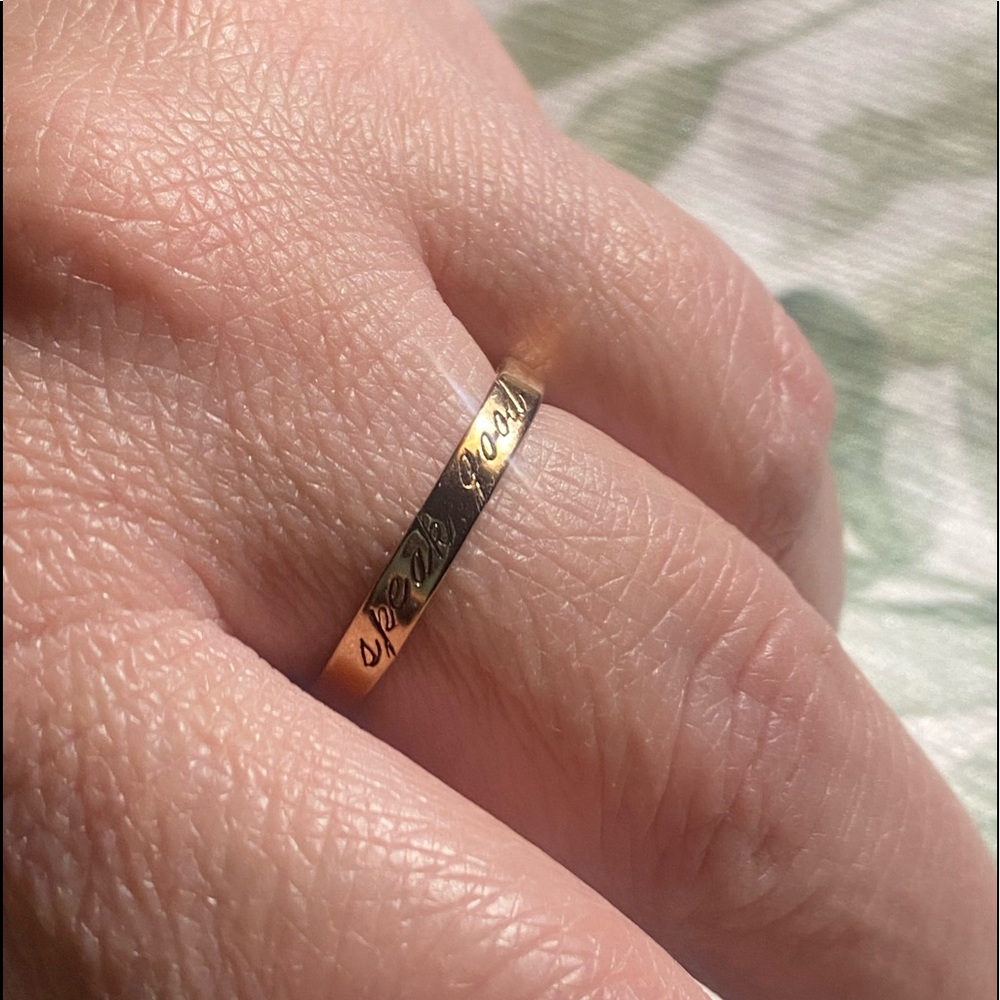 Speak Good • Rose Gold Ring Band • Size 10